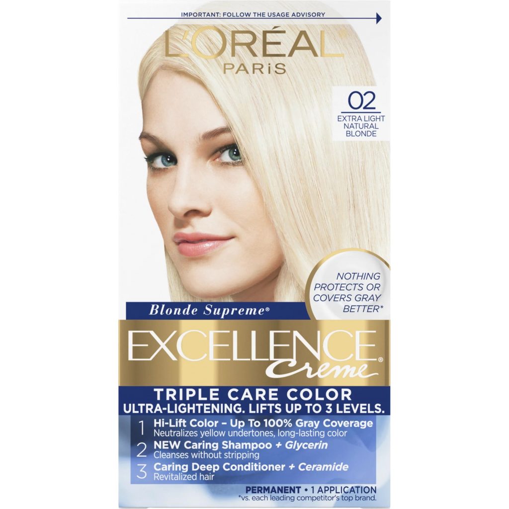 L'Oreal Paris Excellence Creme Permanent Hair Color, 02 Extra Light Natural Blonde