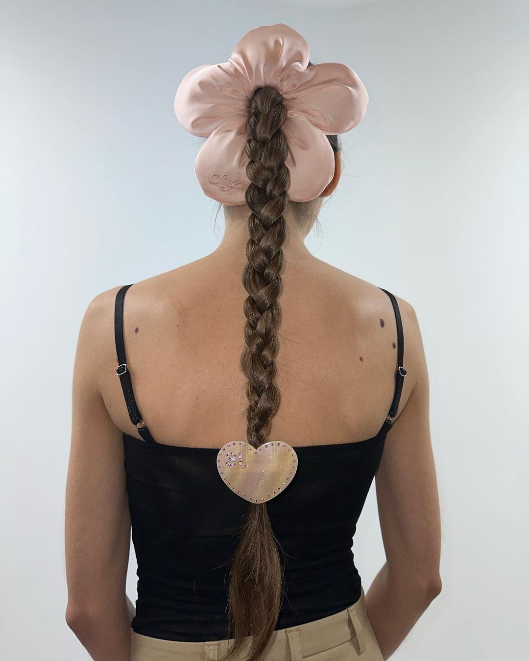 sandyliang scrunchy bông hoa phụ kiện