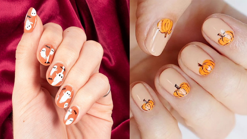 1001 ý tưởng nail đẹp màu cam cho ngày Halloween