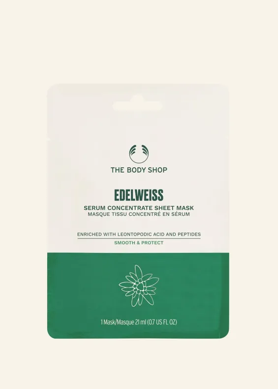 Mặt nạ giấy The Body Shop Edelweiss Serum Concentrate Sheet Mask.