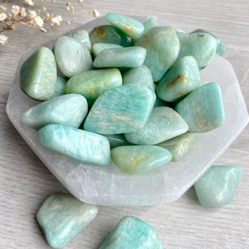 đá phong thủy xanh bạc hà amazonite