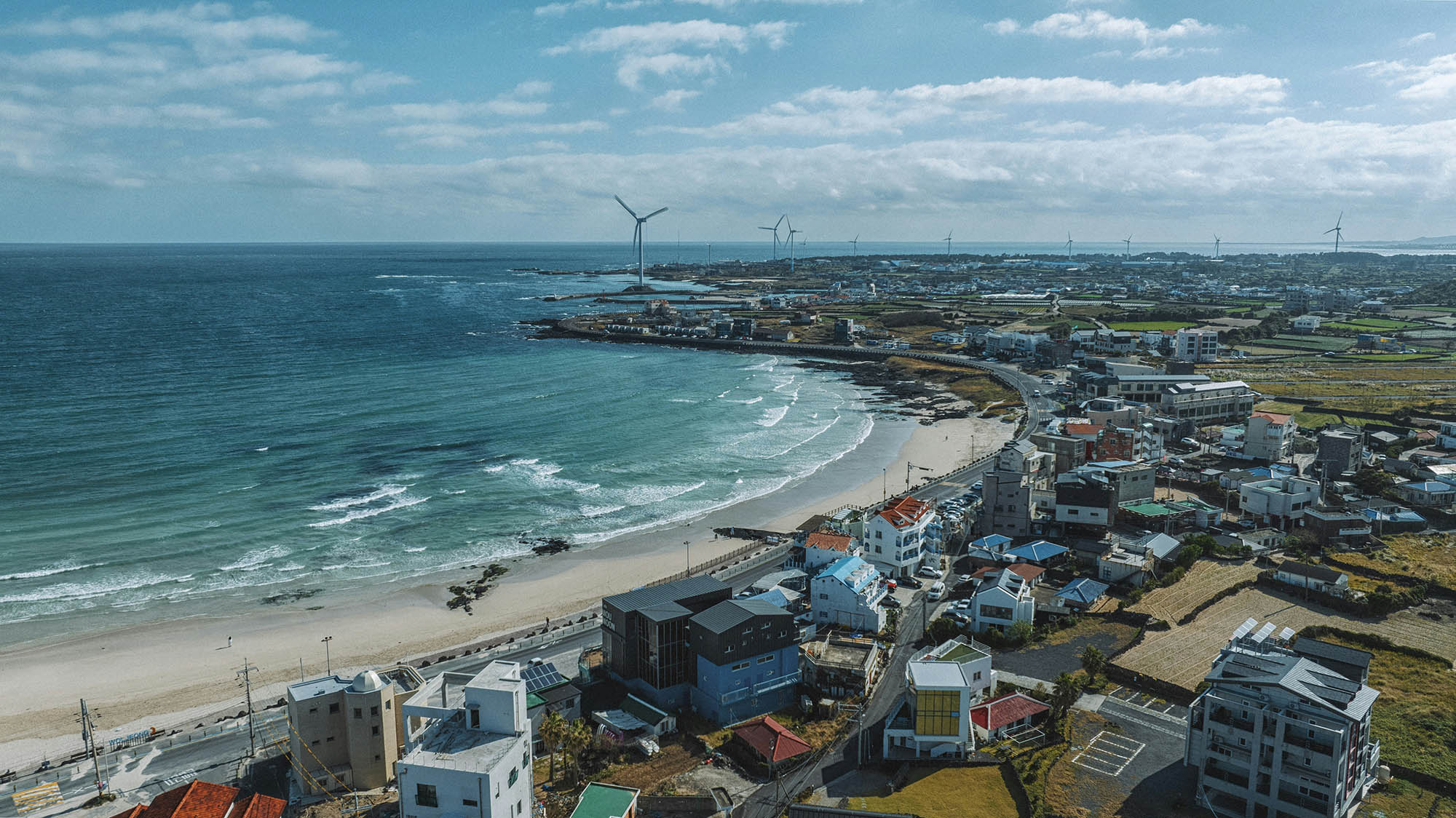 toàn cảnh biển woljeongri jeju