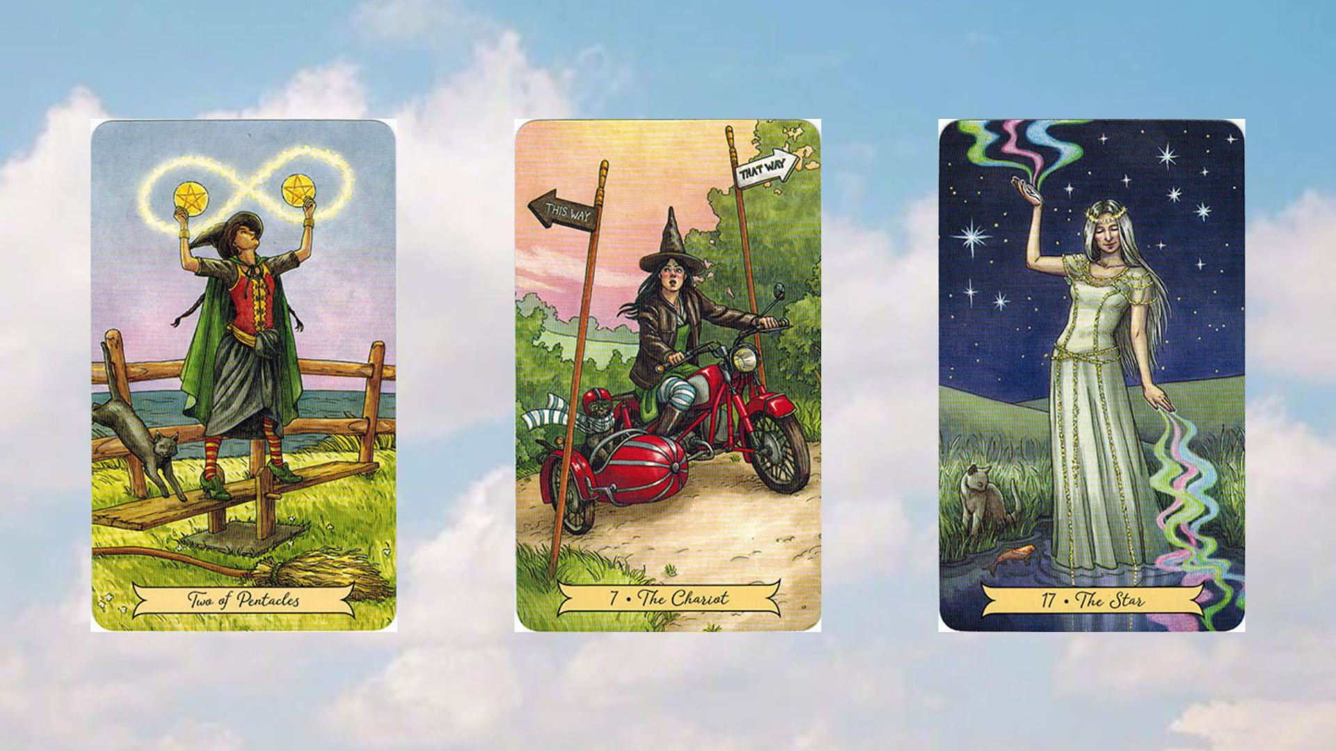 trải bài tarot tụ 1 tuần 22/4 two of pentacles - the chariot - the star elle