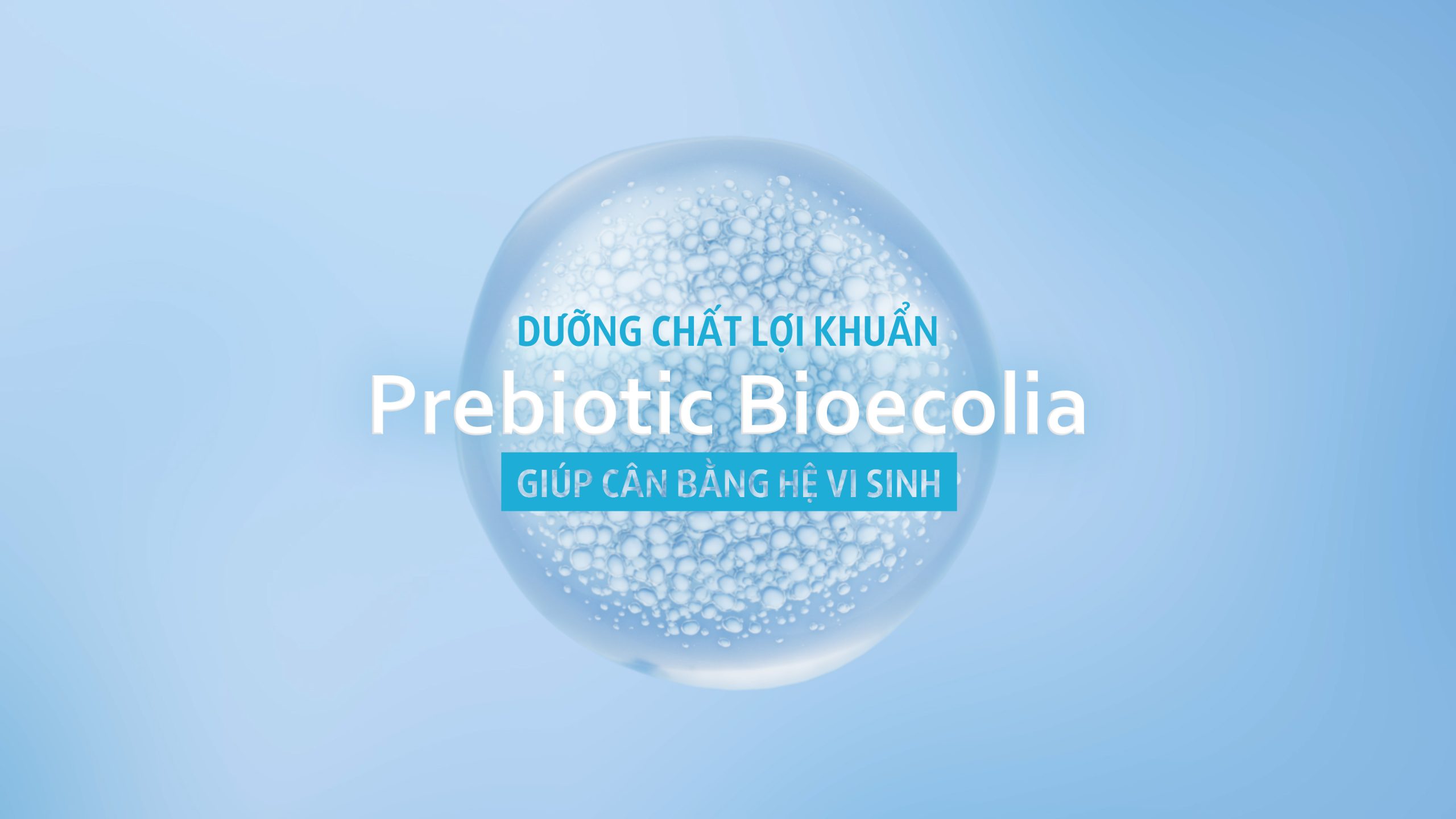 hình bóng nước màu xanh và thông tin lợi khuẩn (probiotic)