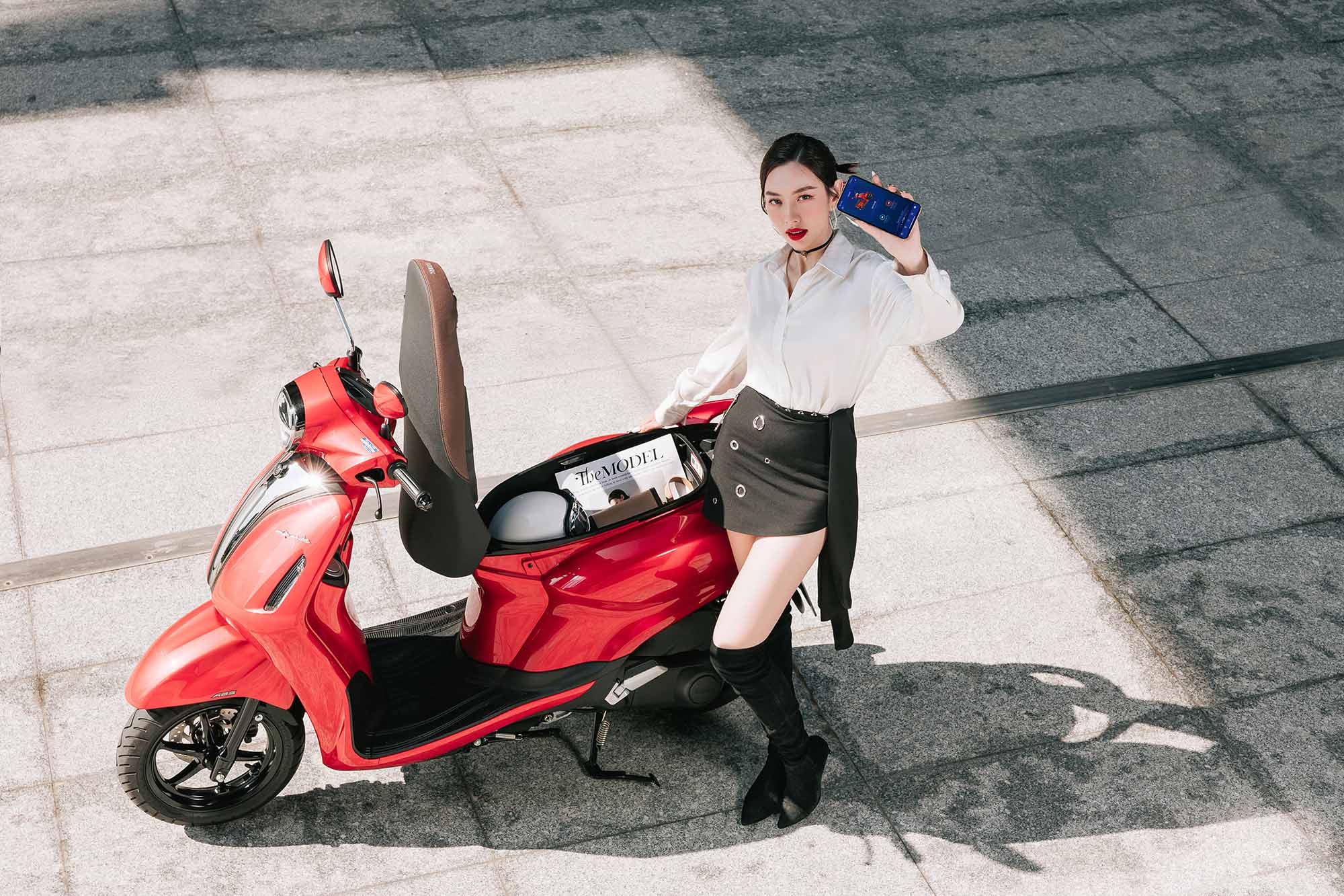 xe máy yamaha grande và ứng dụng hỗ trợ thói quen đi xe