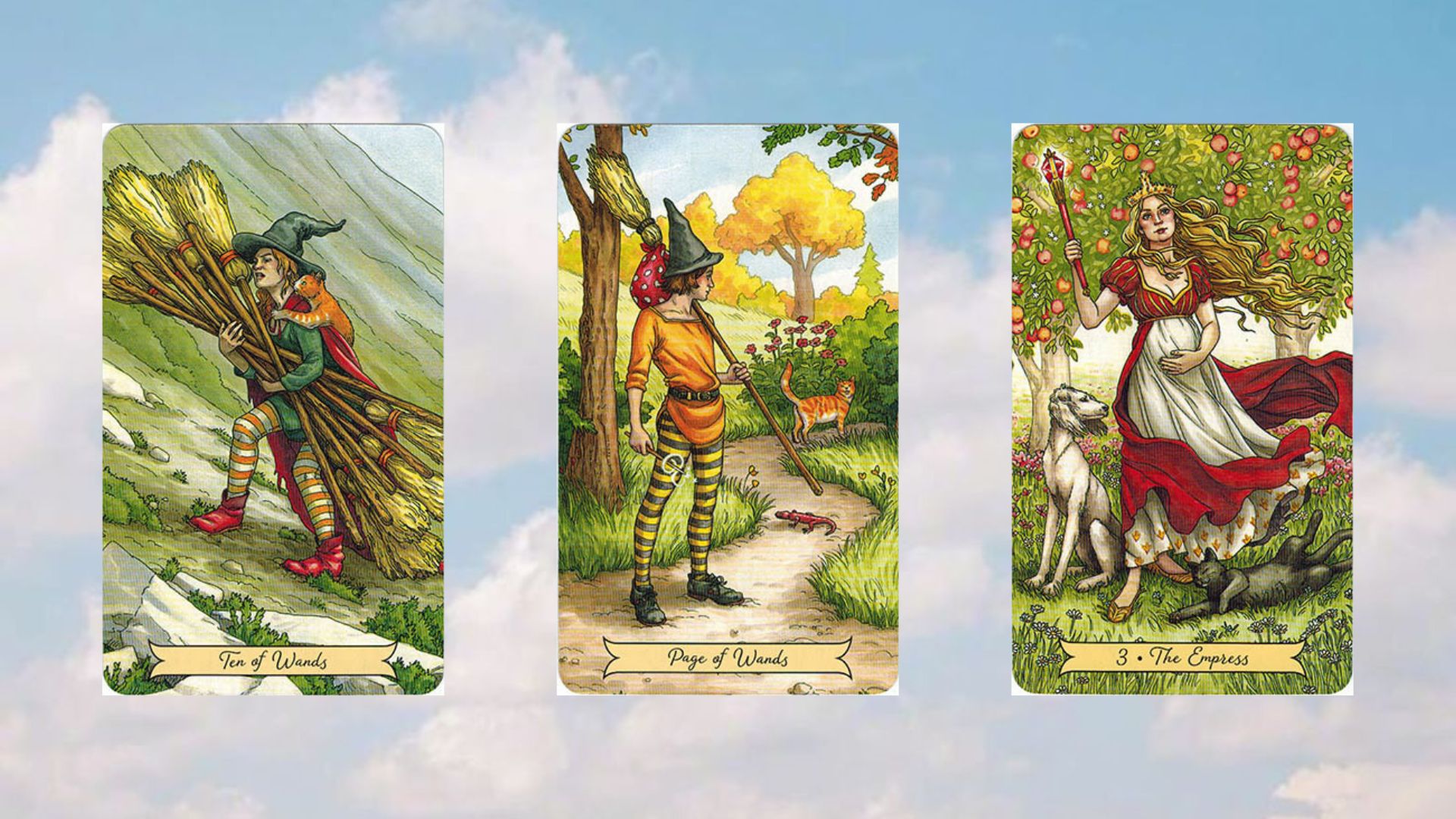 trải bài tuần ten of wands - page of pentacles - the empress