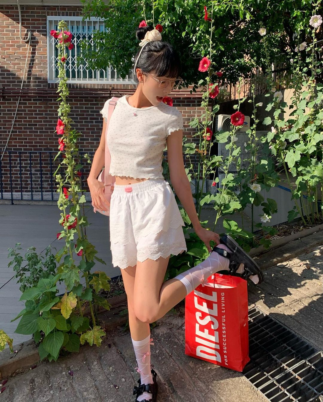 jjinii_ diện quần shorts aesthetic