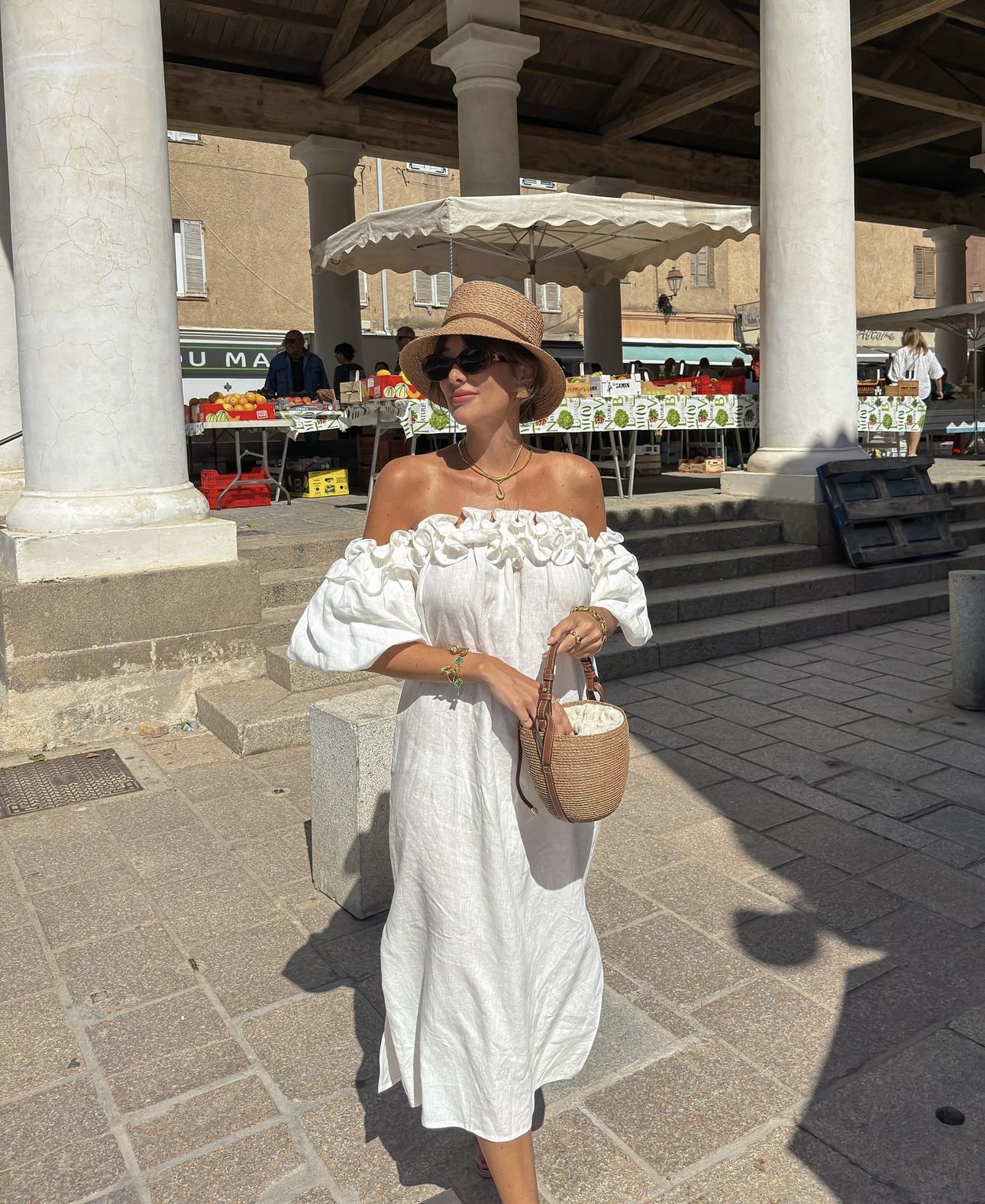 váy linen trắng