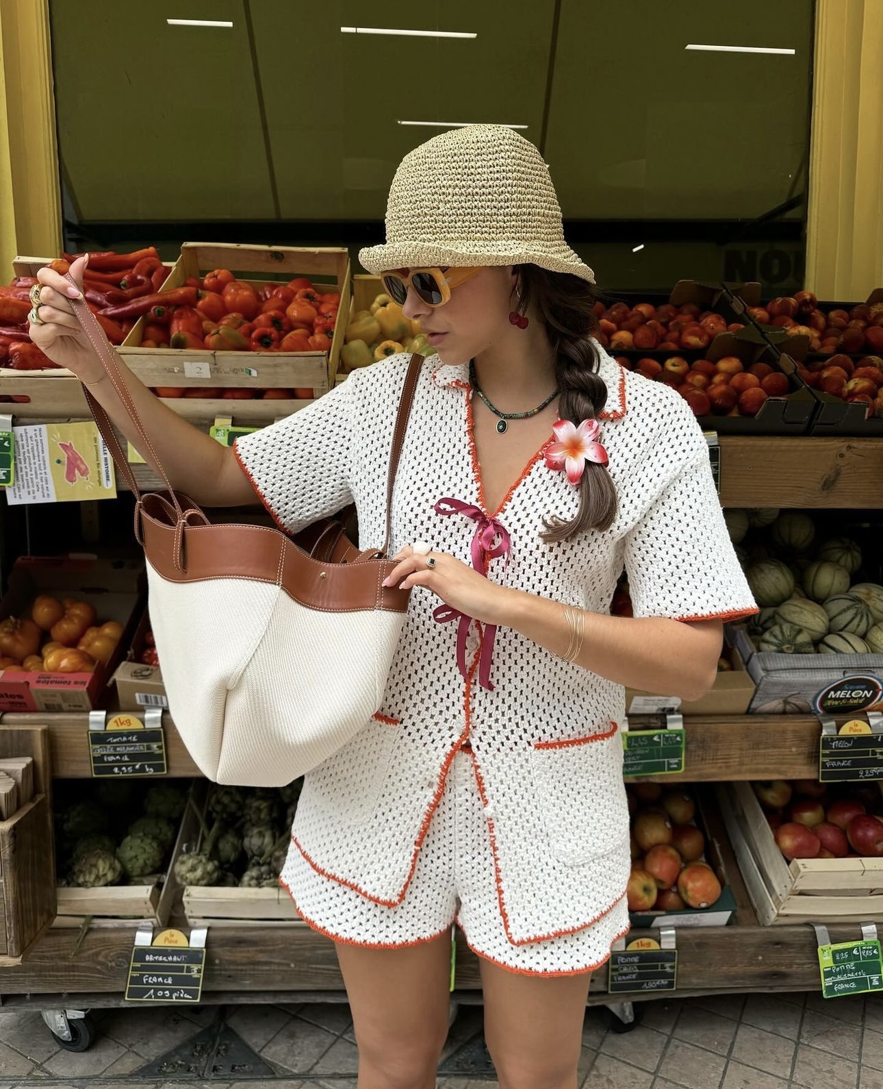 set crochet trắng