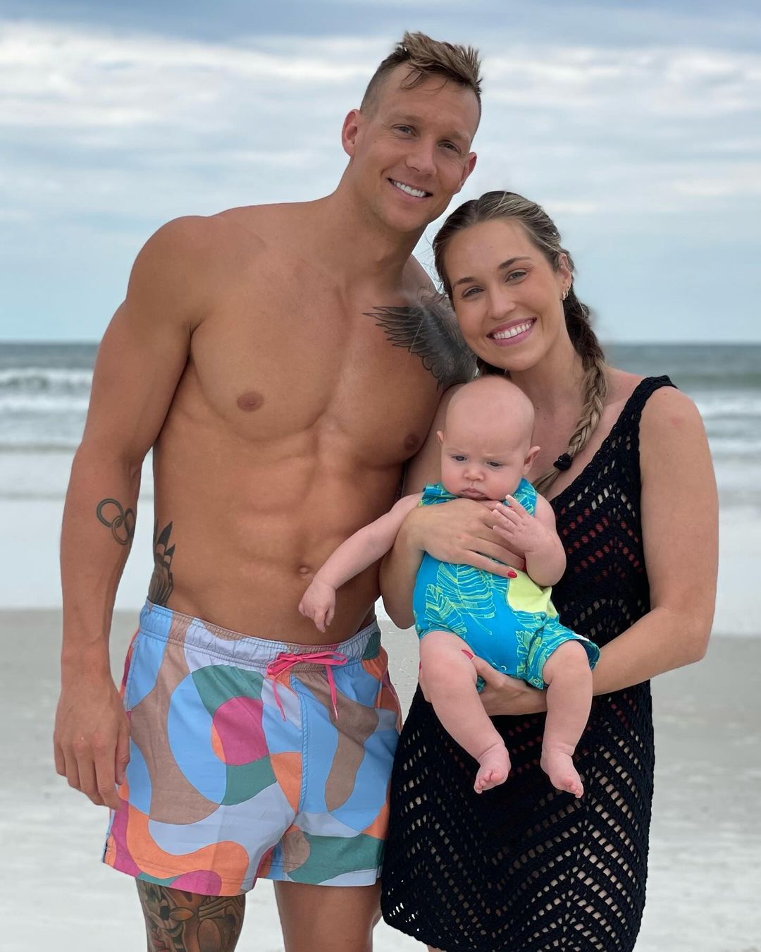 vận động viên Caeleb Dressel bên gia đình
