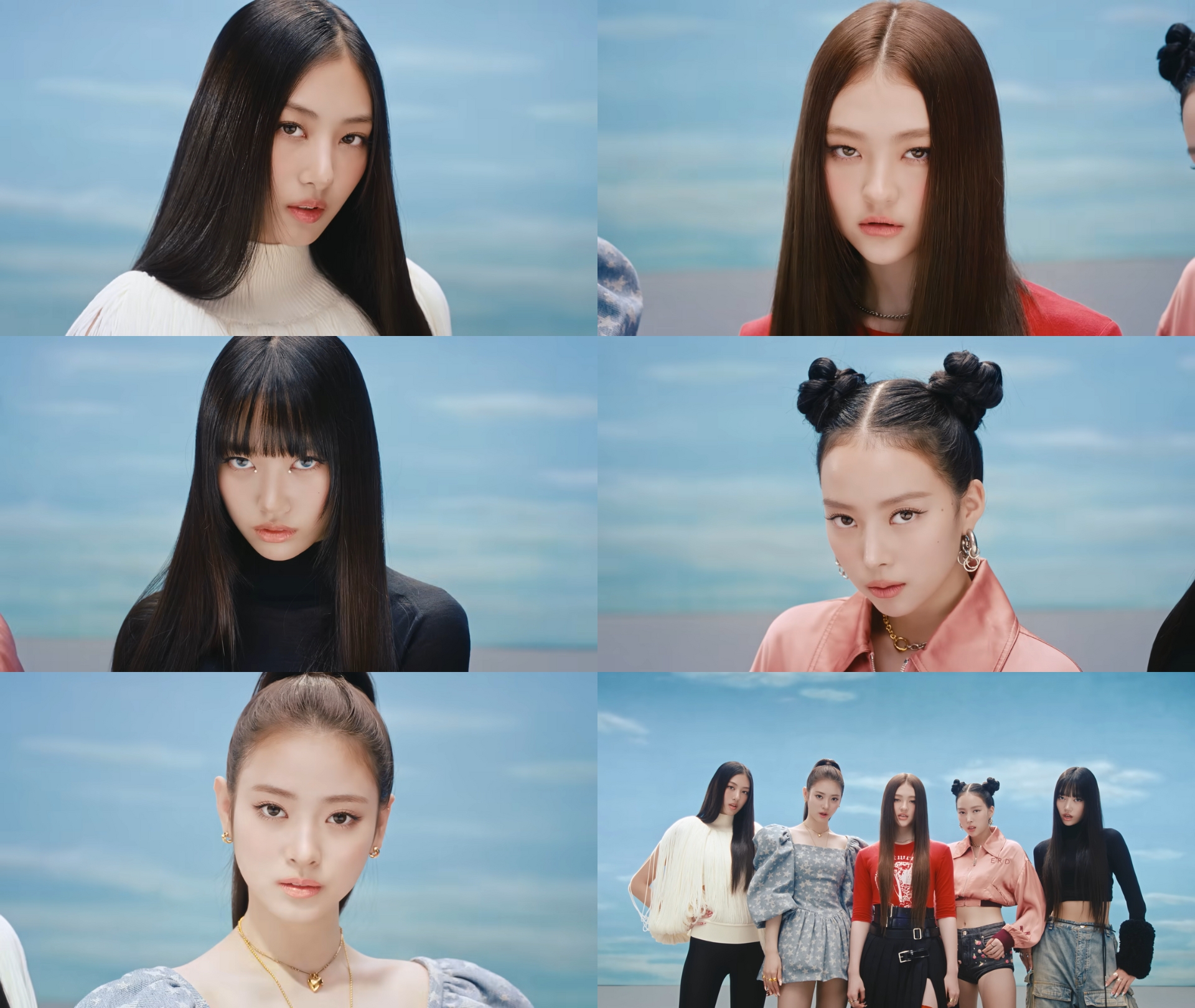 Ảnh 5 thành viên Meovv trong MV Debut