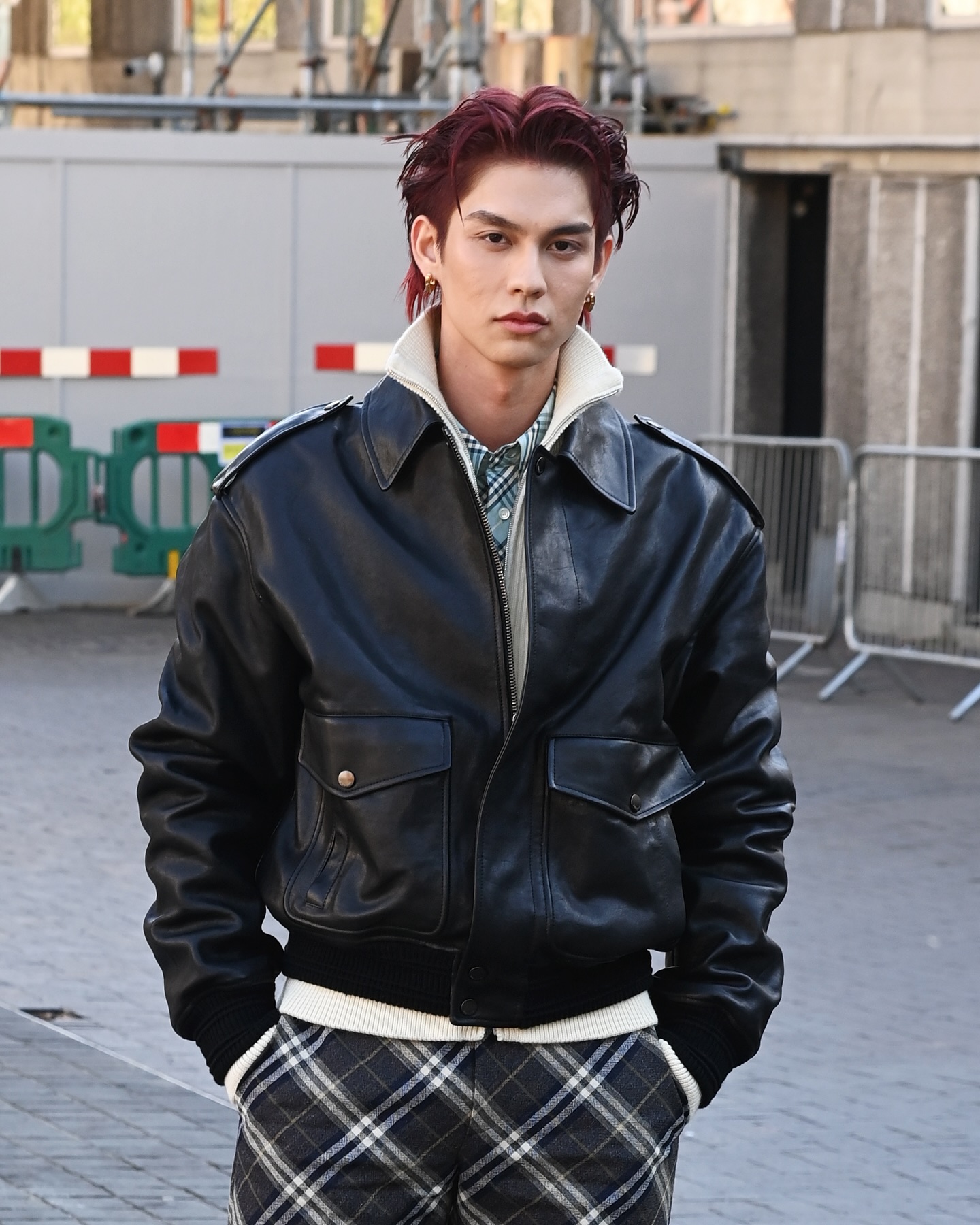 Burberry áo khoác da nam khách mời