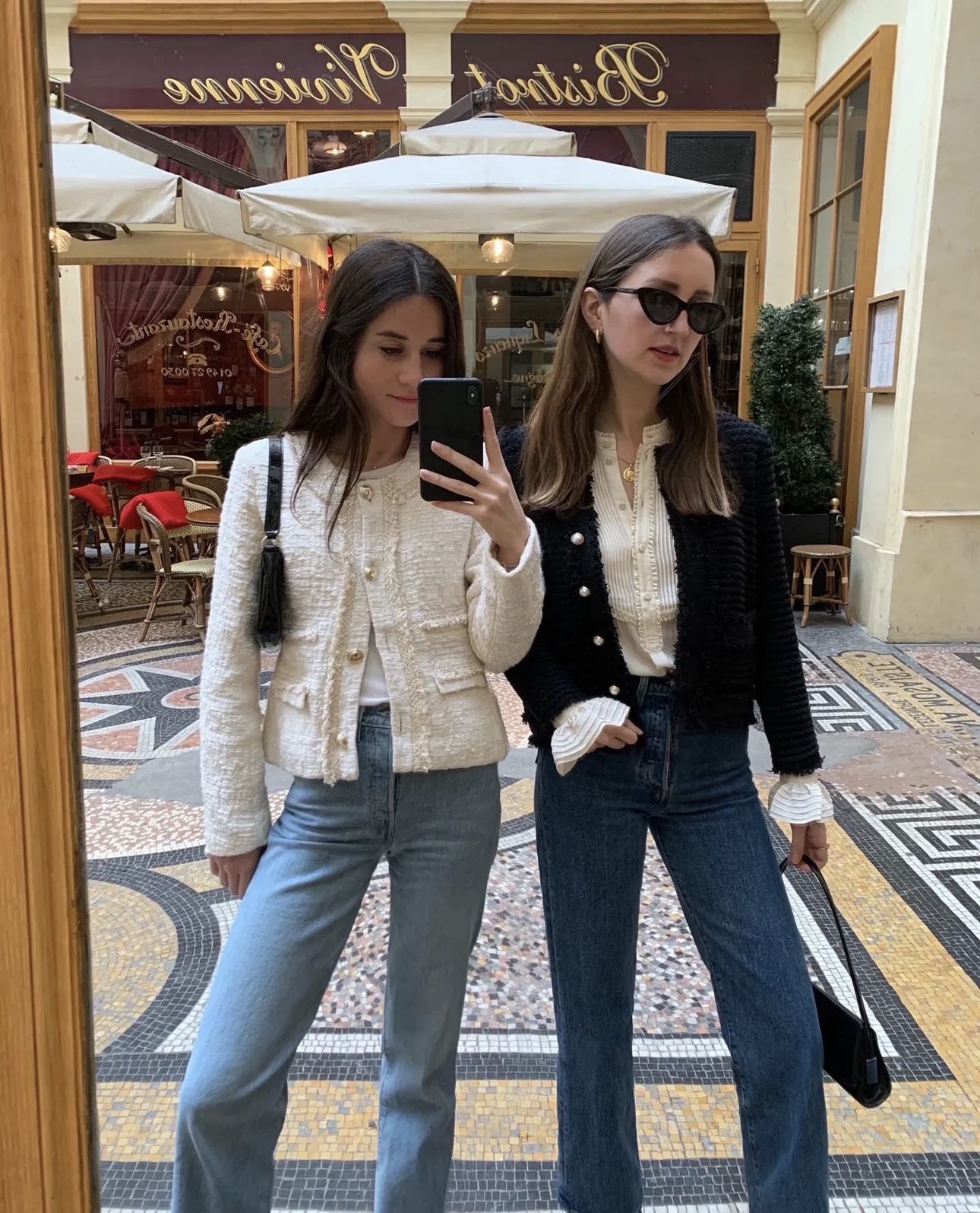tweed jacket & jeans