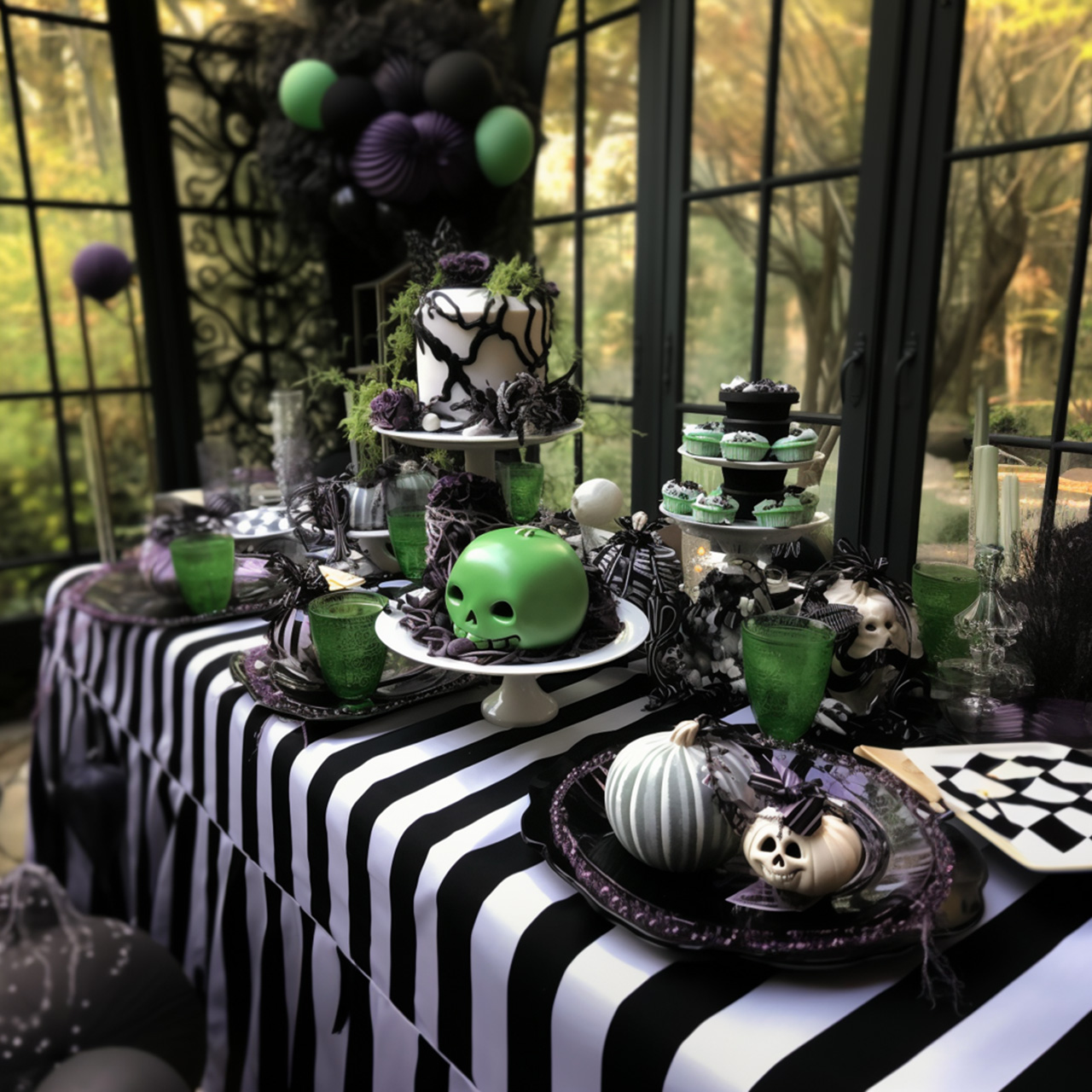phong cách beetlejuice halloween
